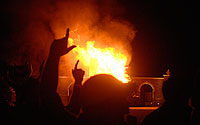 Texas Tech Homecoming bonfire
