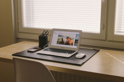 a very tidy desk