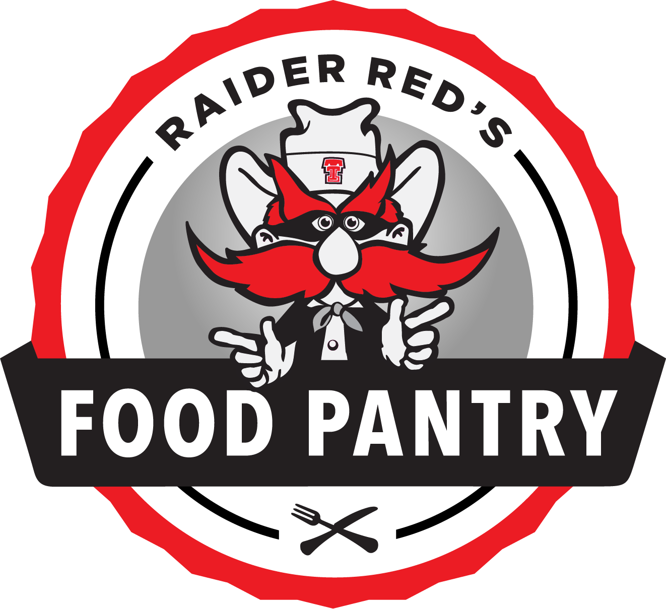 Raider Red Food Pantry Logo