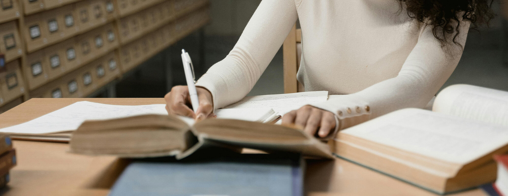 student writing dissertation