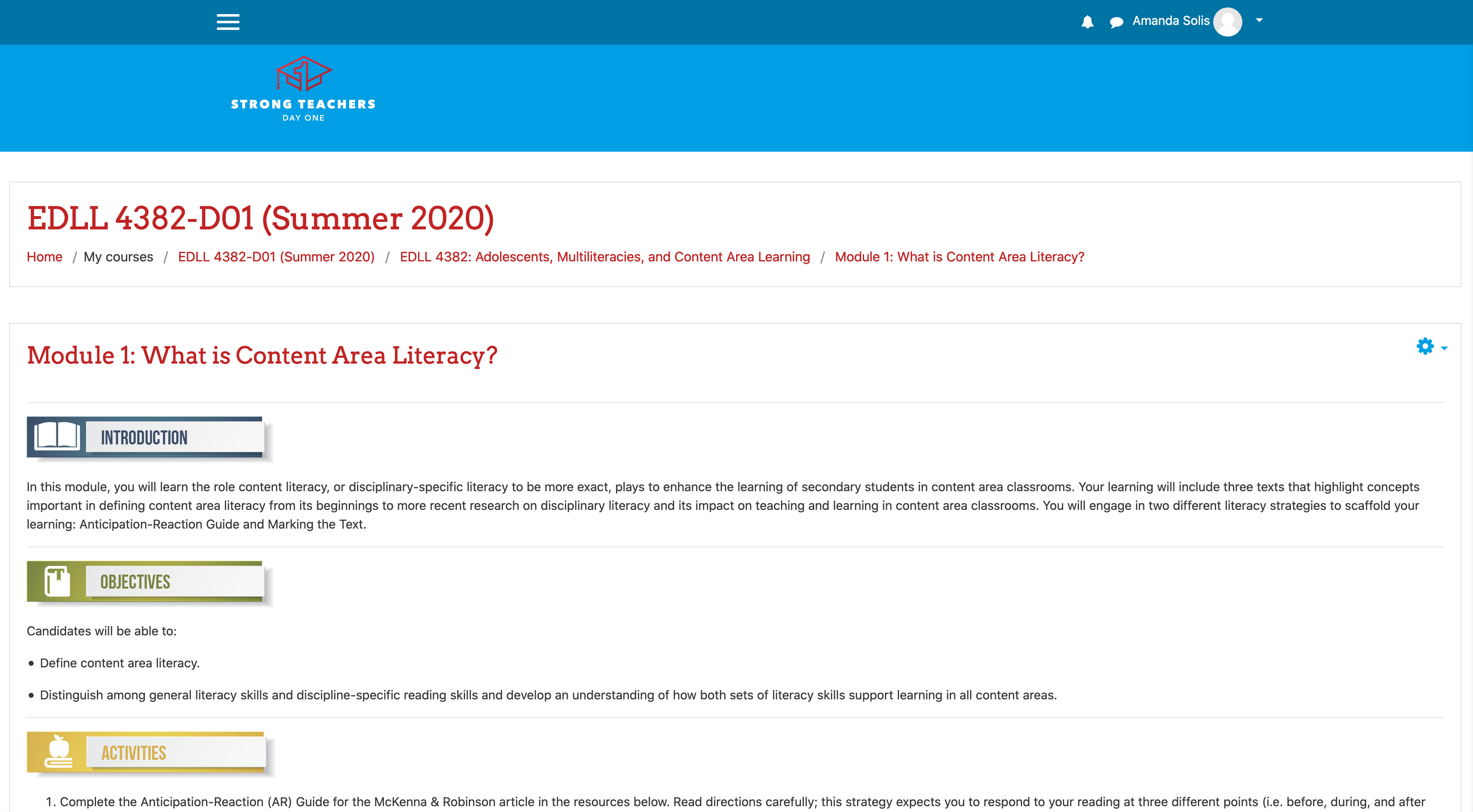 STDO Moodle Course project image