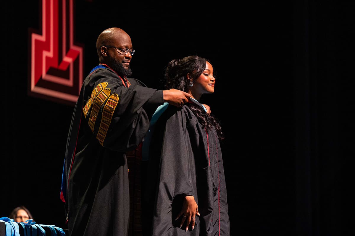 Texas Tech University College of Education Graduate Student being hooded