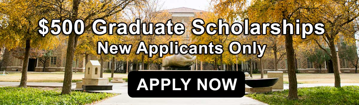 500 dollar graduate scholarships - new applicants only - apply now