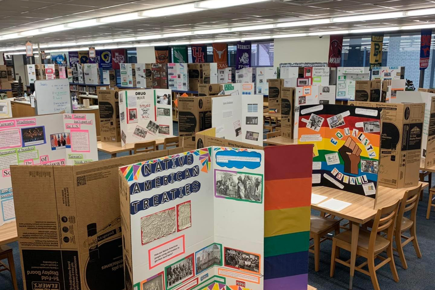 Research exhibits created by Estacado Early College High School students.