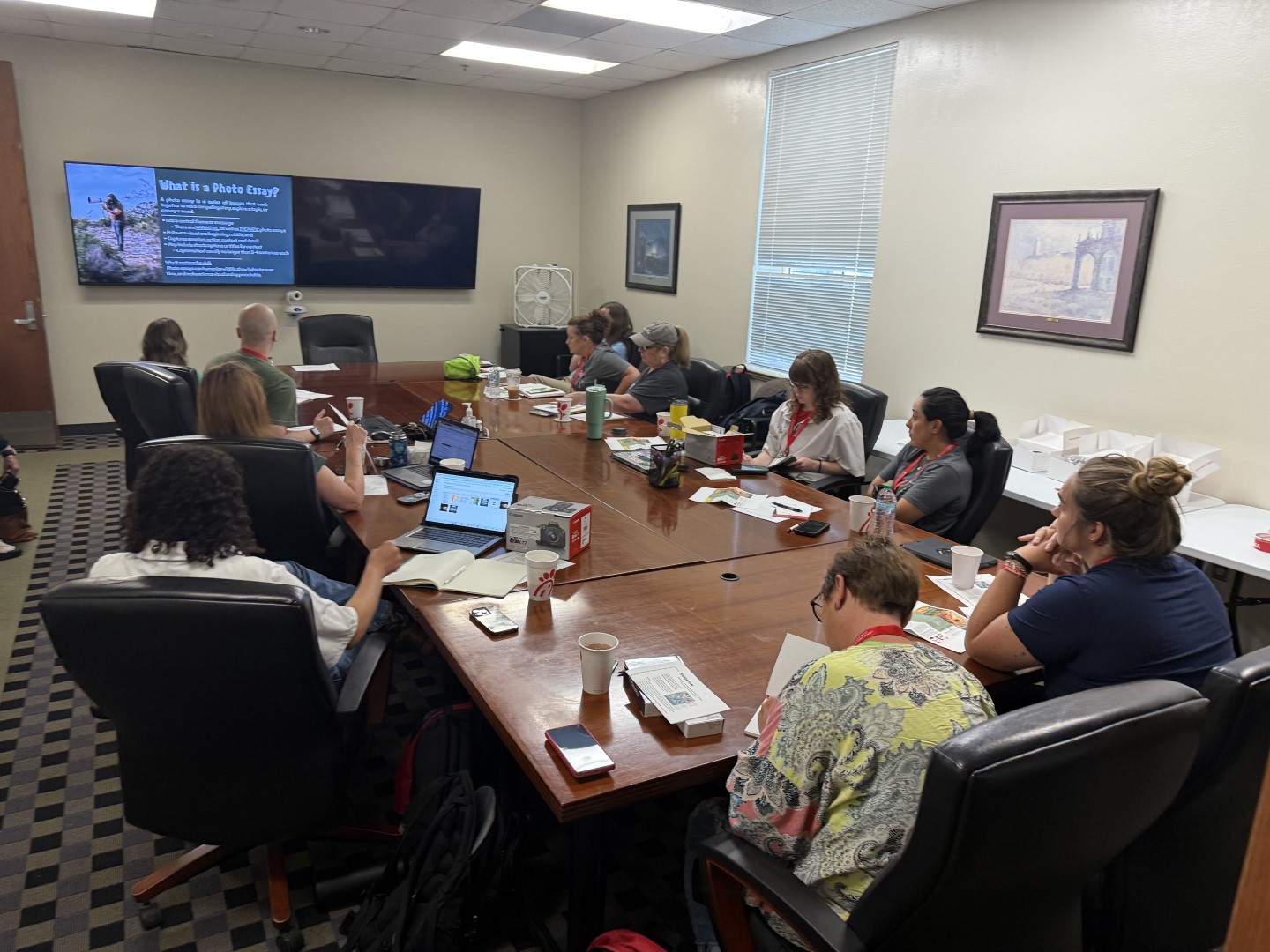 Students in conference room 1