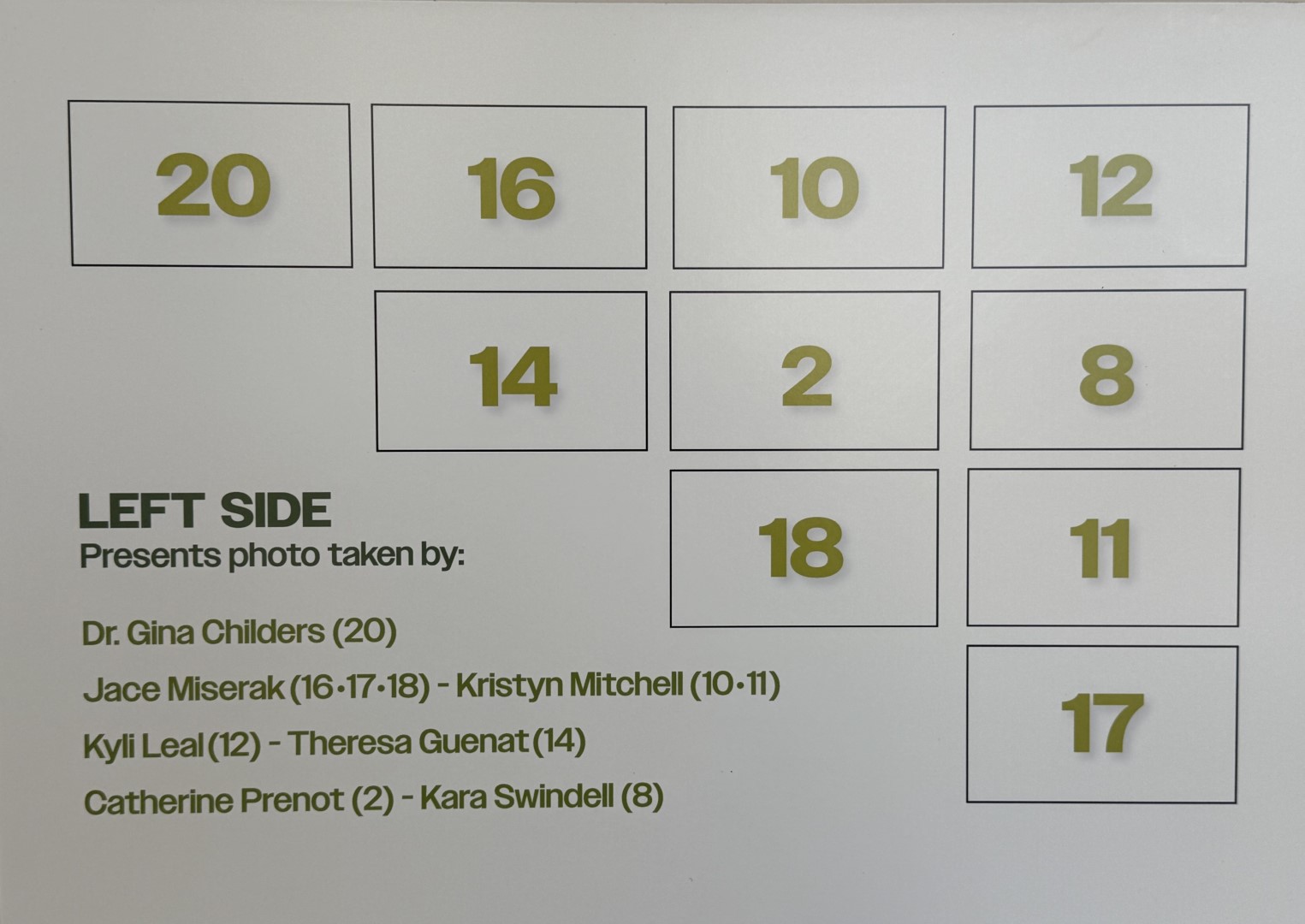 Museum plaque crediting photographers