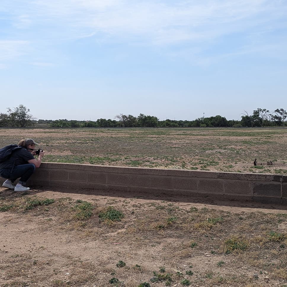 Solo photographer and prairie dog town