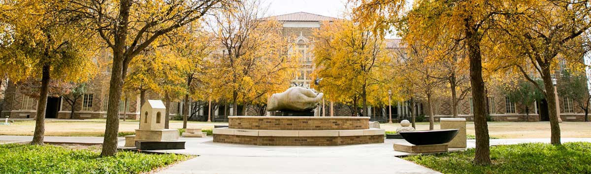 Headwaters fountain in the Fall