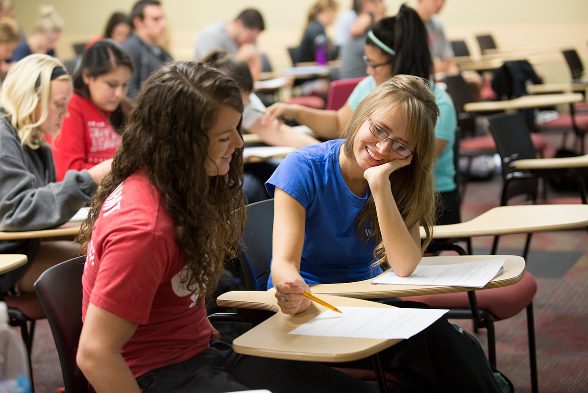 Texas Tech students in classroom