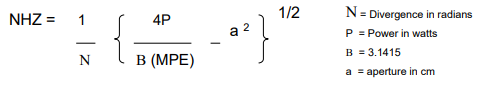 Formula for Nominal Hazards Zone