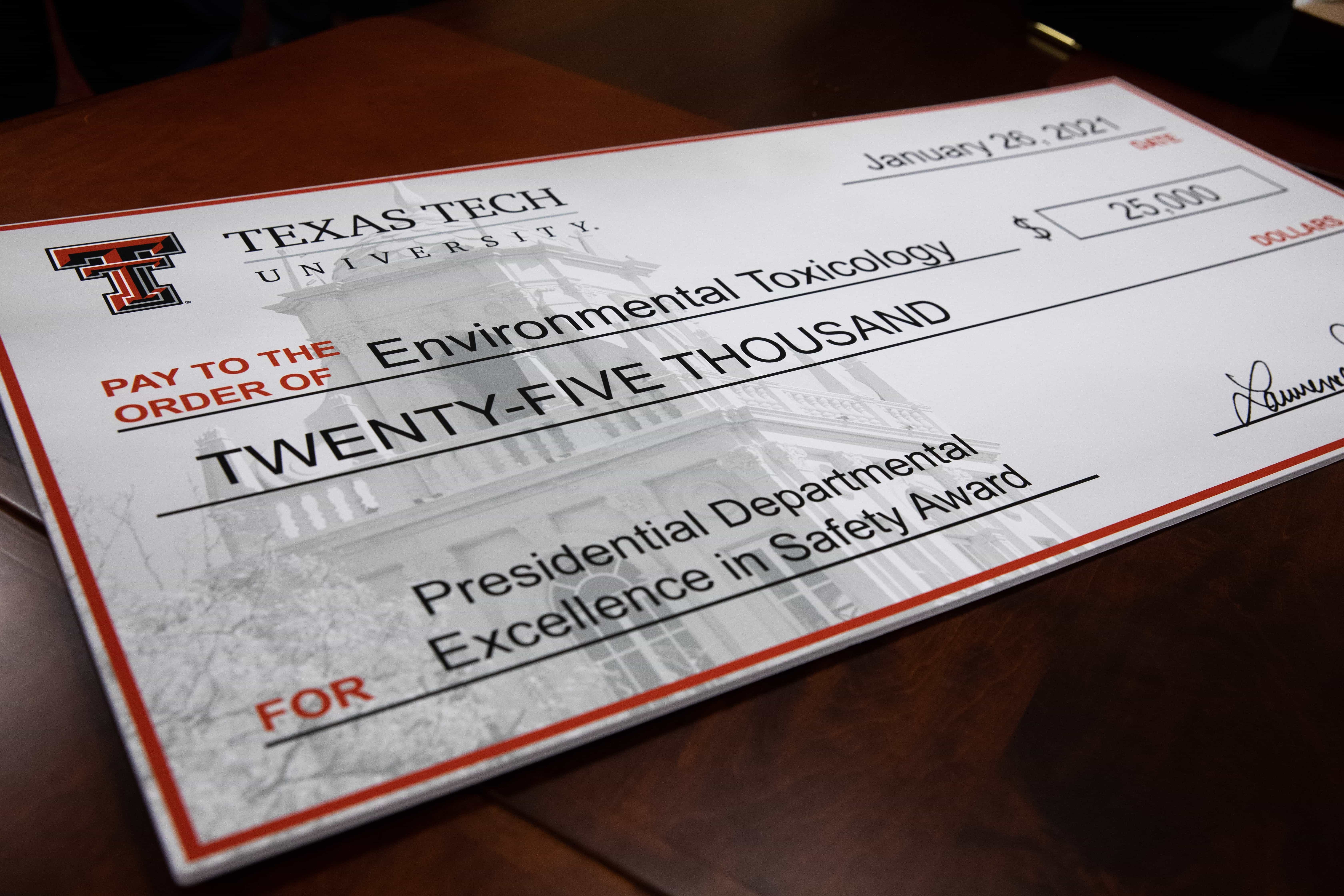 Image of the check