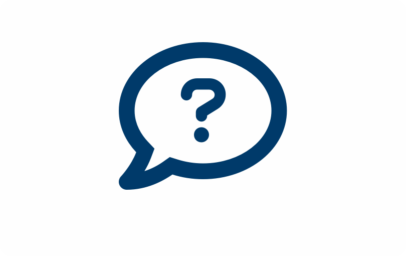 Icon of speech bubble with question mark