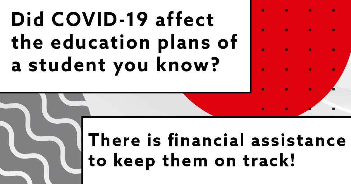 A graphic about financial assistance for those affected by COVID-19