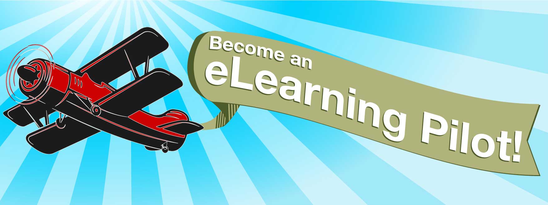 eLearning Pilot Program image with plane and banner