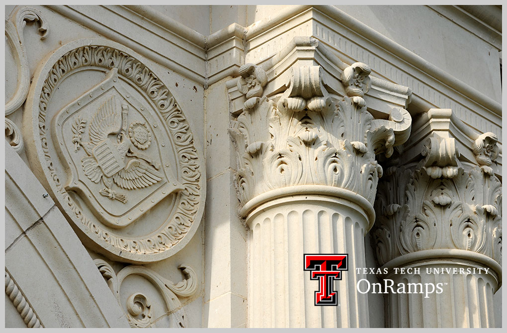 Architectural details on the facade of the Administration Building