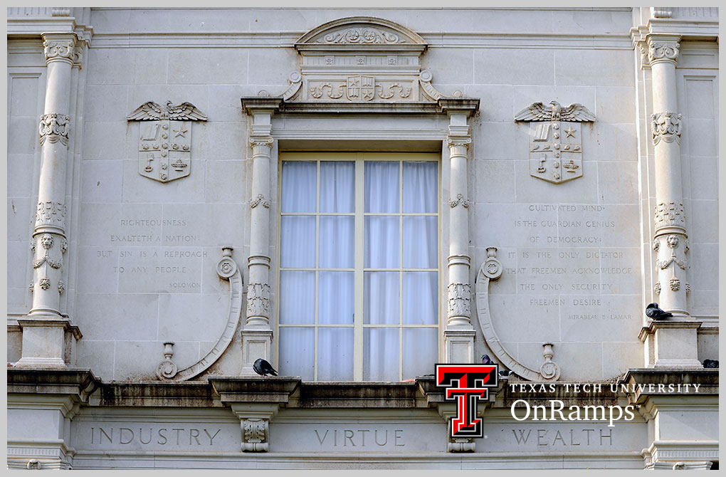 View of window detailing on the Administration Buildling