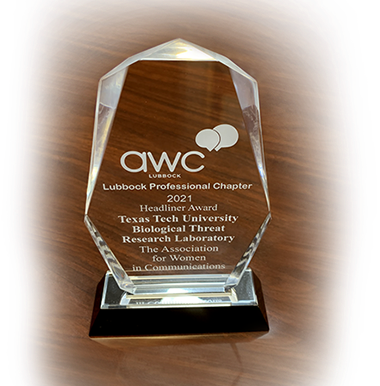 Texas Tech University Department of Environmental Toxicology, Headliner Award Honoree