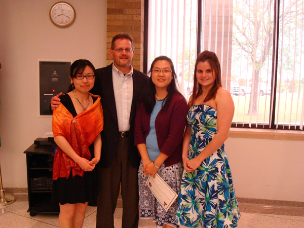 TIEHH Spring Banquet, 2010: Fang Yu (visiting scientist), Fa Karnjanapiboonwong (Ph.D. student), Darcy Chase (M.S. student)