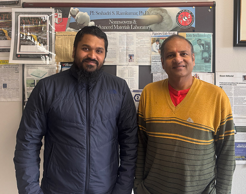 Mirza Khyum working under Professor Ramkumar at the Environmental Toxicology, Texas Tech University. 