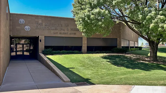 Front entrance of Texas Tech Department of Environmental Toxicology