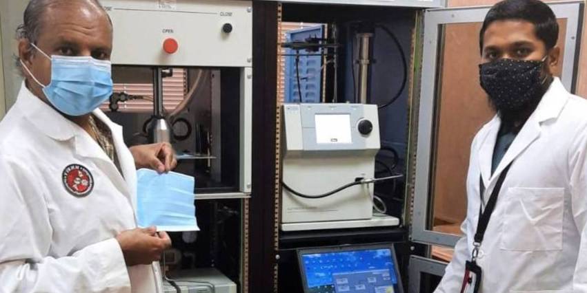 Environmental Toxicology Research scientists testing face masks