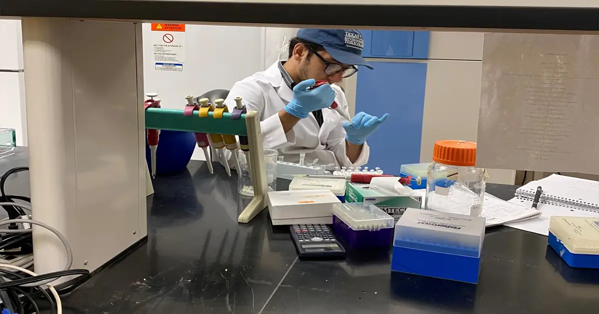 Student in Lab