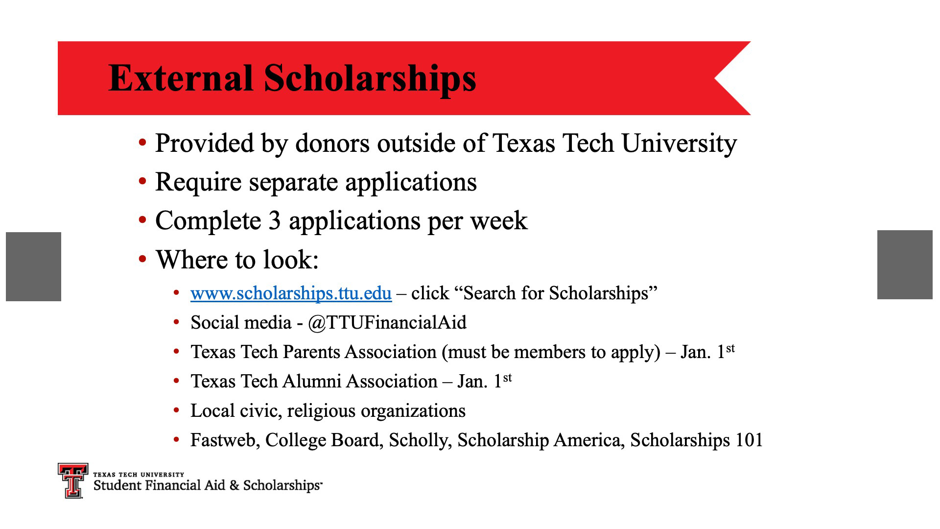 Resources Financial Aid Home TTU