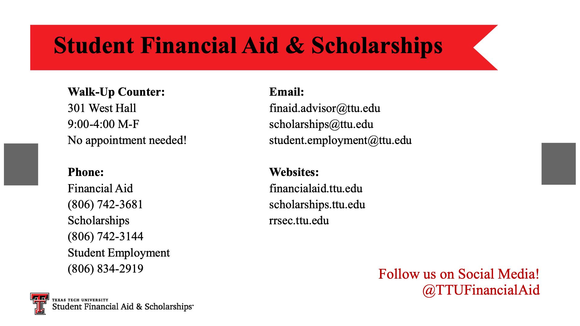 Resources Financial Aid Home TTU