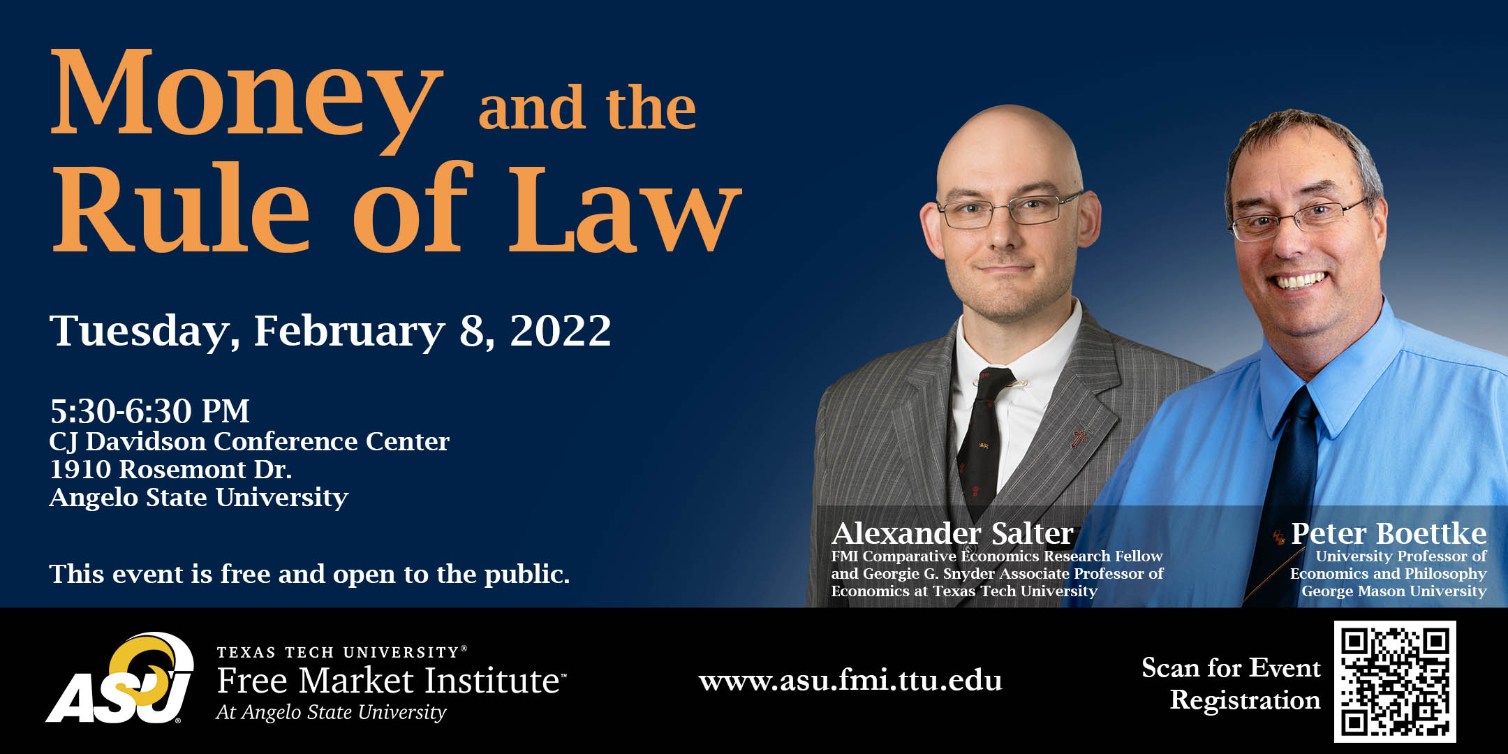 Alexander Salter and Peter Boettke Event Image