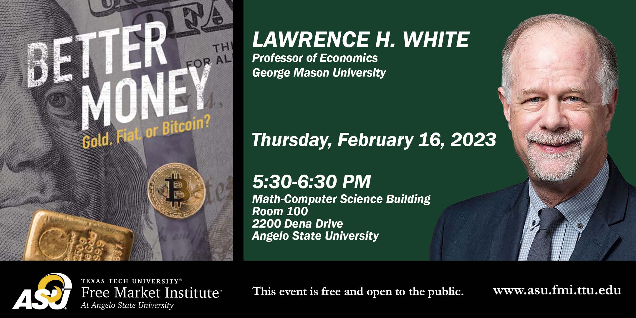 Lawrence H. White Event Image