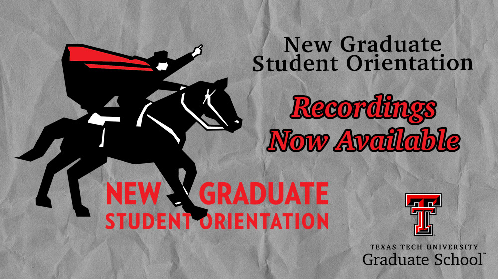 New Graduate Student Orientation Recordings