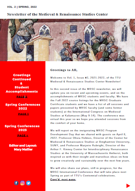 Spring 2022 Newsletter Cover