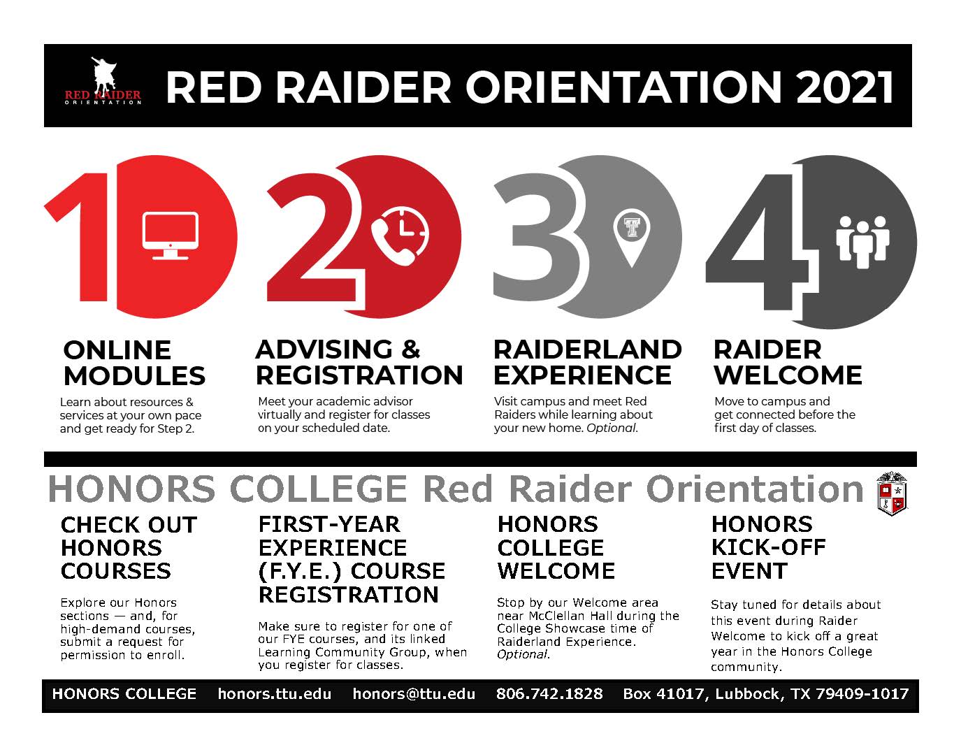 Red Raider Orientation | Admissions | Honors College | TTU