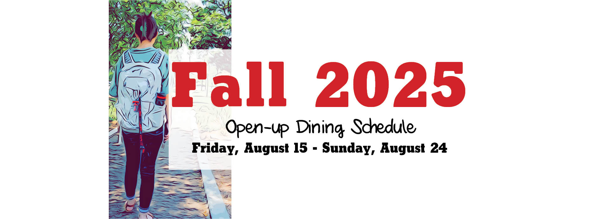 Fall 2025 Open-Up Dining Hours