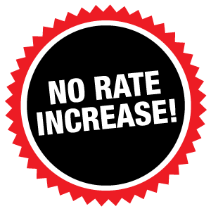No rate increase No rate increase