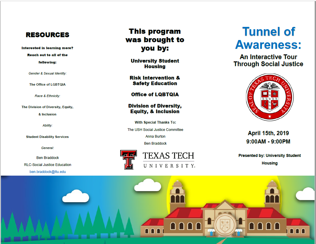 Tunnel of Awareness 2019 Brochure Front