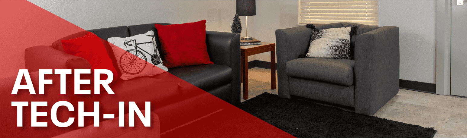 After Move-in After move-in banner with sofa and chair