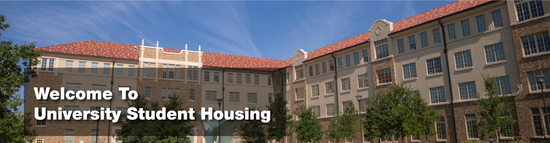 Welcome To University Student Housing Banner
