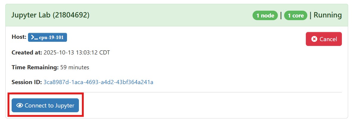 Jupyter Running