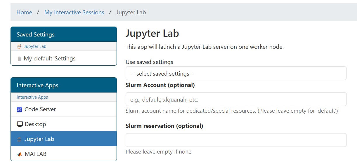 Use Saved Settings Use Saved Settings
