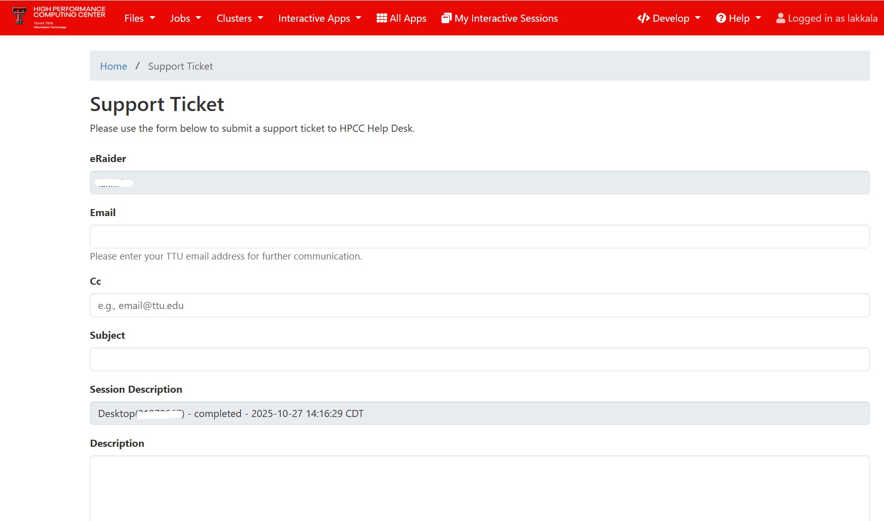 App Session Support Ticket Session Support ticket