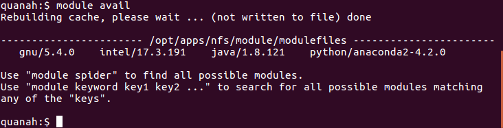 module avail demo