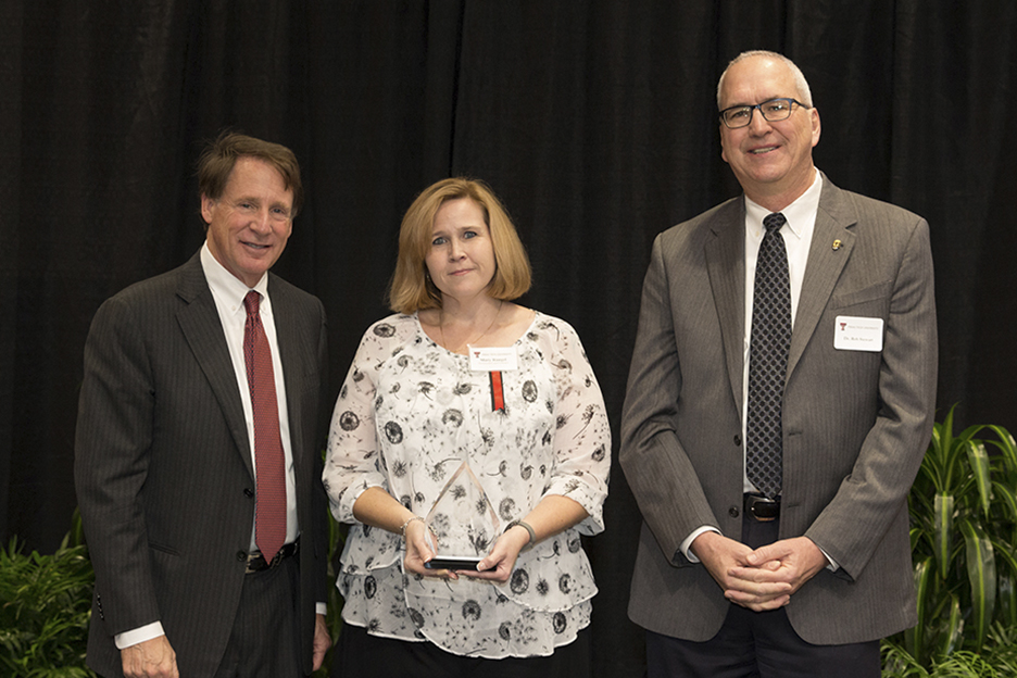 Image: Distinguished Staff Award - Masked Rider Award Recipient: Misty Rangel - Mathematics and Statistics