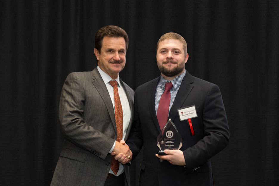 Distinguished Staff Awards 2018 Recipient Image:Brandon Maddox-Operations 