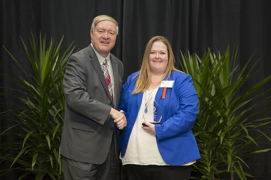 Image: Distinguished Staff Award - Masked Rider Award Recipient: Christy Norfleet - Hospitality Services