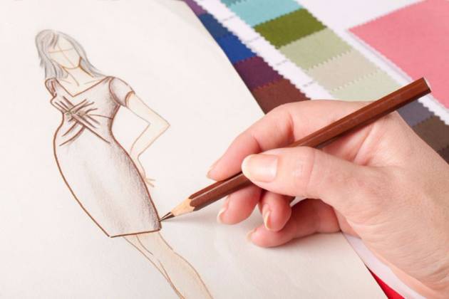 Drawing of a brown dress