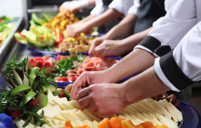 People preparing food