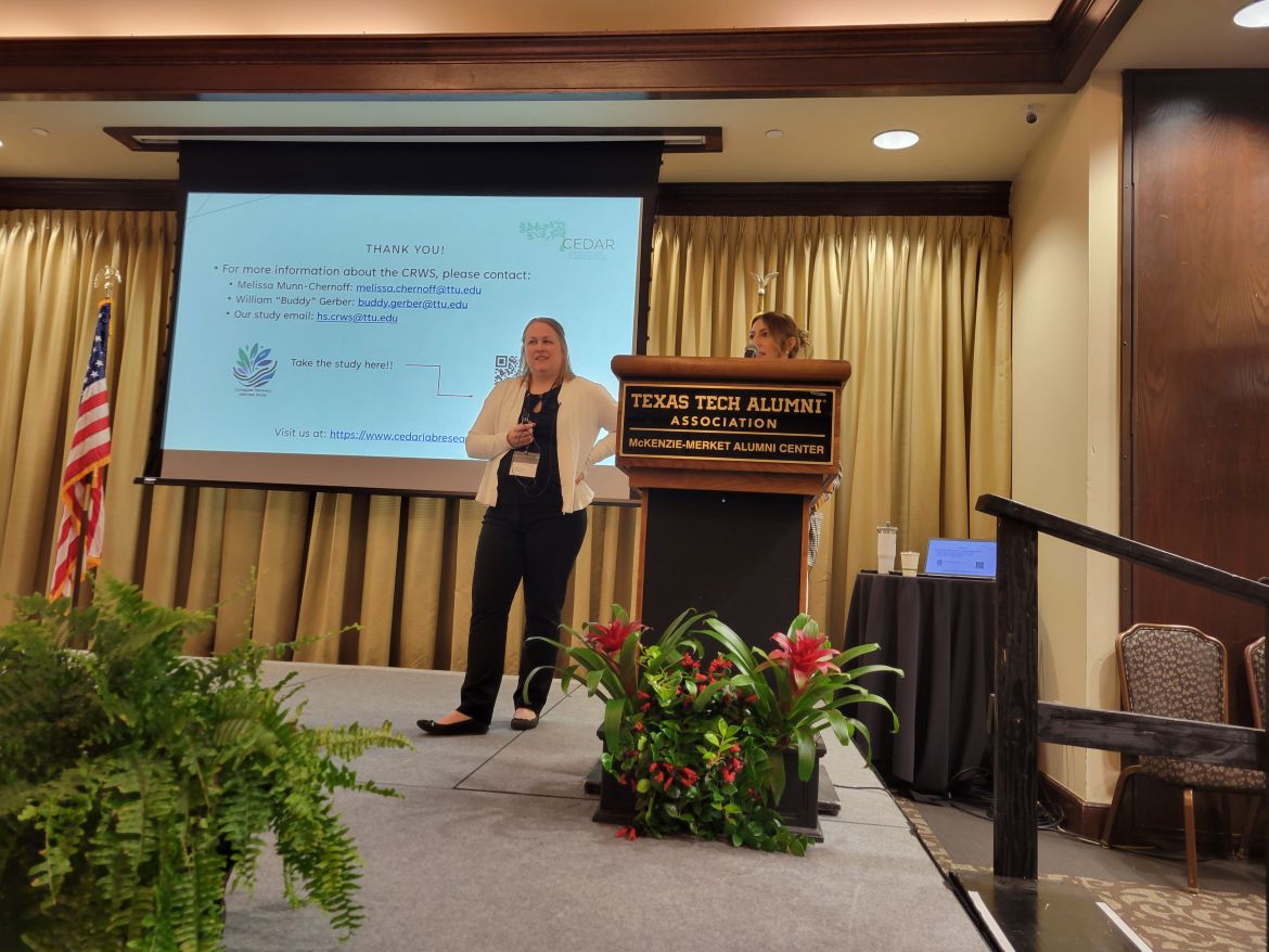 Dr. Munn-Chernoff and Alex Shrode, RD presenting at McKenzie Lectureship