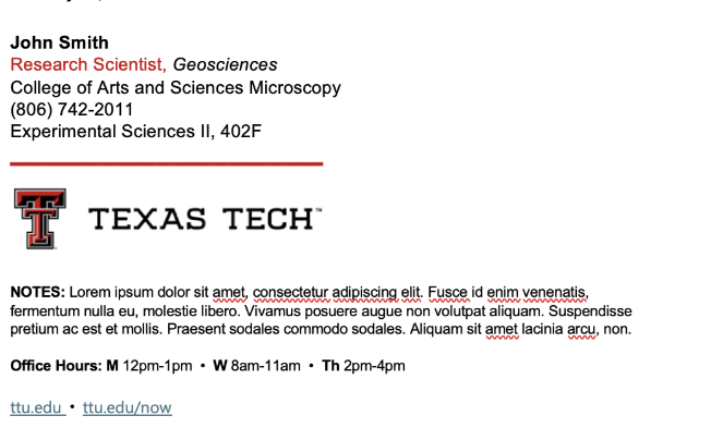 COHS Email Signature Template