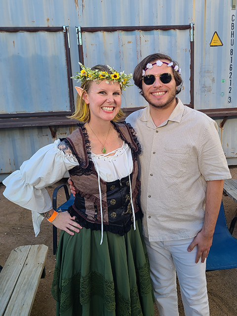 Dr. Rogers and Triston Dees at the Lubbock Ren Fair